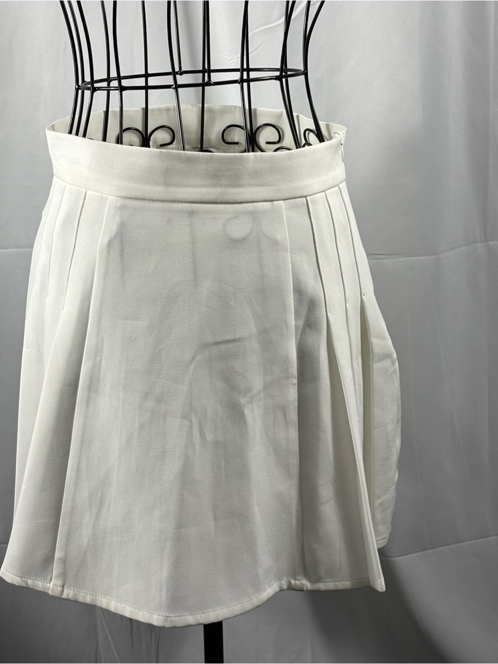 Princess Polly Cream Pleated Circle Skirt